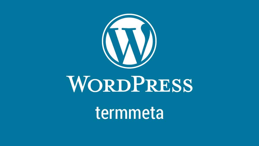 WordPress termmeta