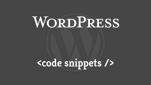 WordPress Code Snippets
